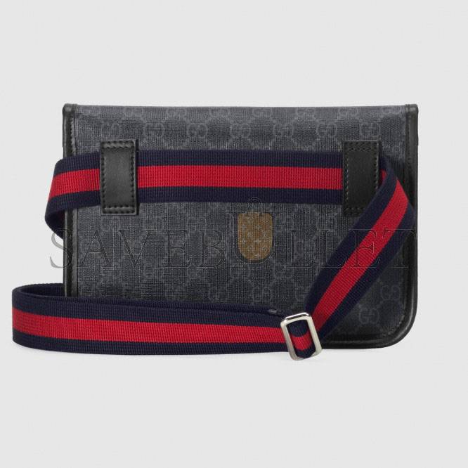 GUCCI GG BLACK BELT BAG 598113 (24*17*3.5cm) GUCCI GG BLACK BELT BAG 598113 (24*17*3.5cm)