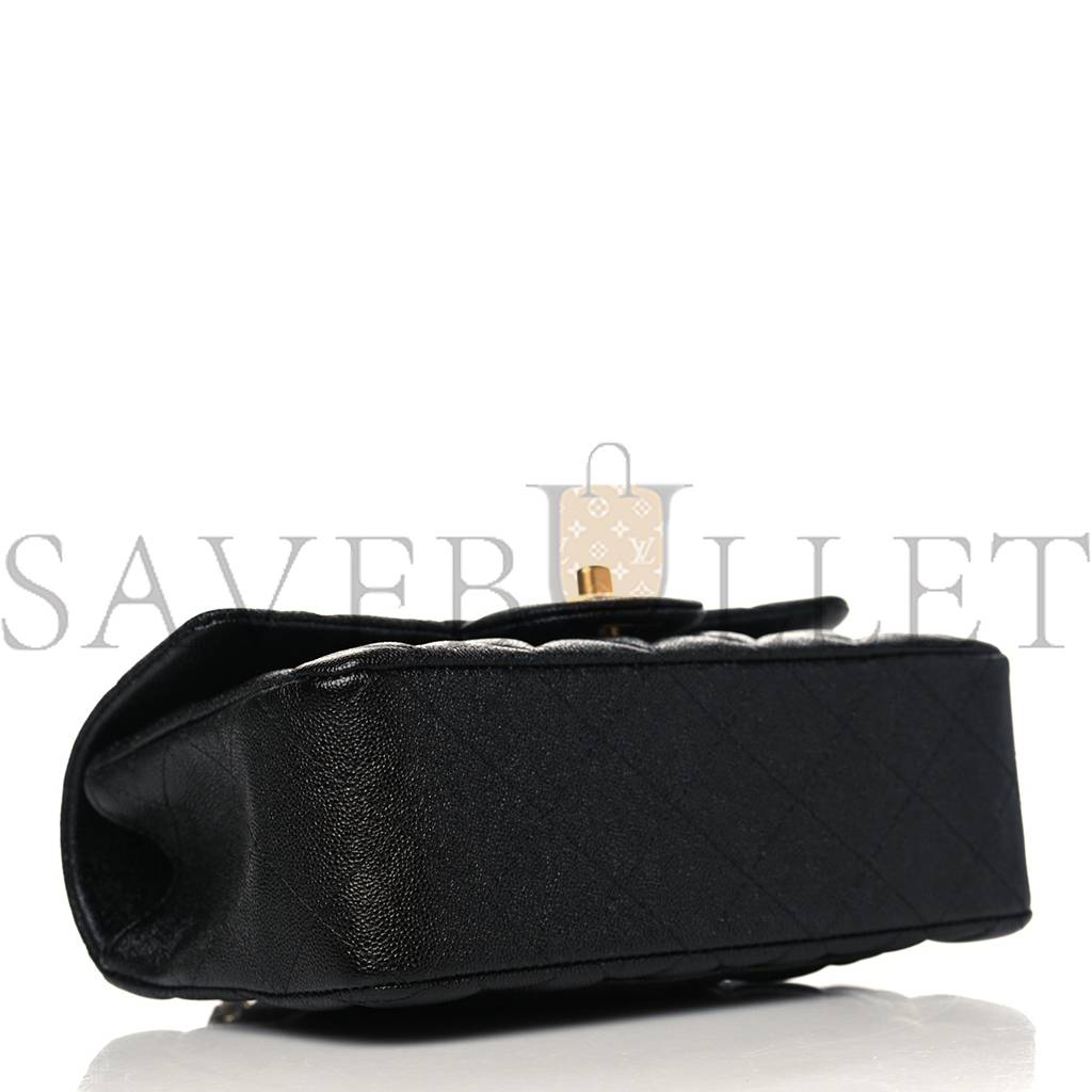 CHANEL CAVIAR QUILTED MINI TOP HANDLE RECTANGULAR FLAP BLACK GOLD HARDWARE (20*13*6cm) CHANEL CAVIAR QUILTED MINI TOP HANDLE RECTANGULAR FLAP BLACK GOLD HARDWARE (20*13*6cm)