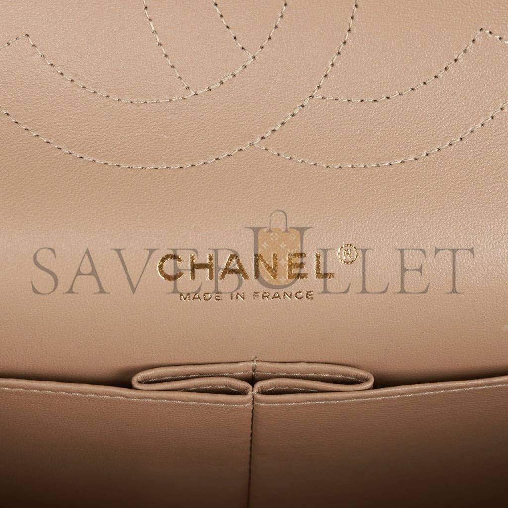 CHANEL JUMBO CLASSIC DOUBLE FLAP BAG DARK BEIGE CAVIAR GOLD HARDWARE (30*20*9cm) CHANEL JUMBO CLASSIC DOUBLE FLAP BAG DARK BEIGE CAVIAR GOLD HARDWARE (30*20*9cm)