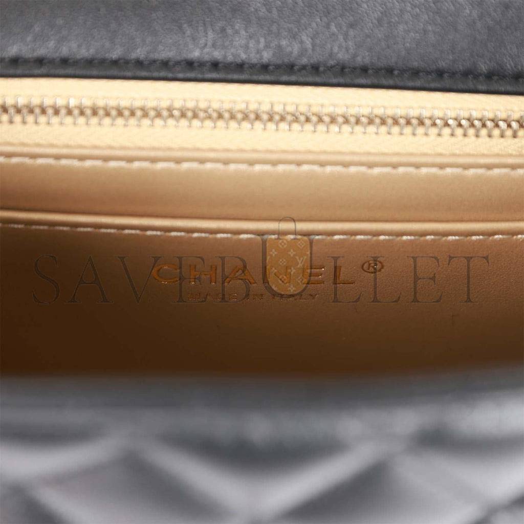 CHANEL PEARL CRUSH MINI SQUARE FLAP BAG BLACK LAMBSKIN LIGHT GOLD HARDWARE (17*14*8cm) CHANEL PEARL CRUSH MINI SQUARE FLAP BAG BLACK LAMBSKIN LIGHT GOLD HARDWARE (17*14*8cm)