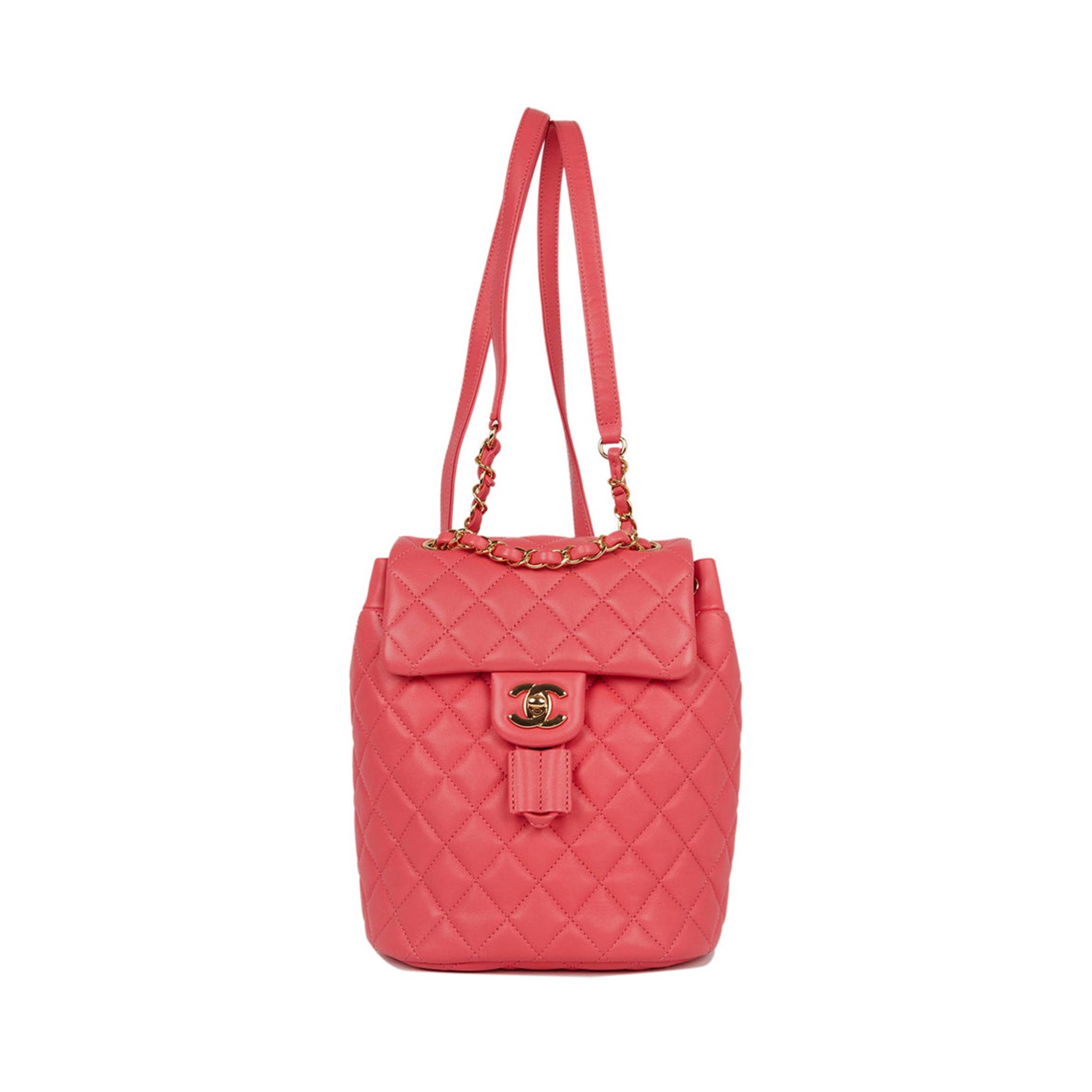CHANEL MINI URBAN SPIRIT BACKPACK ROSE LAMBSKIN GOLD HARDWARE (22*17*8cm) CHANEL MINI URBAN SPIRIT BACKPACK ROSE LAMBSKIN GOLD HARDWARE (22*17*8cm)