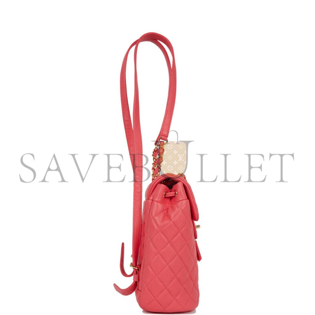 CHANEL MINI URBAN SPIRIT BACKPACK ROSE LAMBSKIN GOLD HARDWARE (22*17*8cm) CHANEL MINI URBAN SPIRIT BACKPACK ROSE LAMBSKIN GOLD HARDWARE (22*17*8cm)