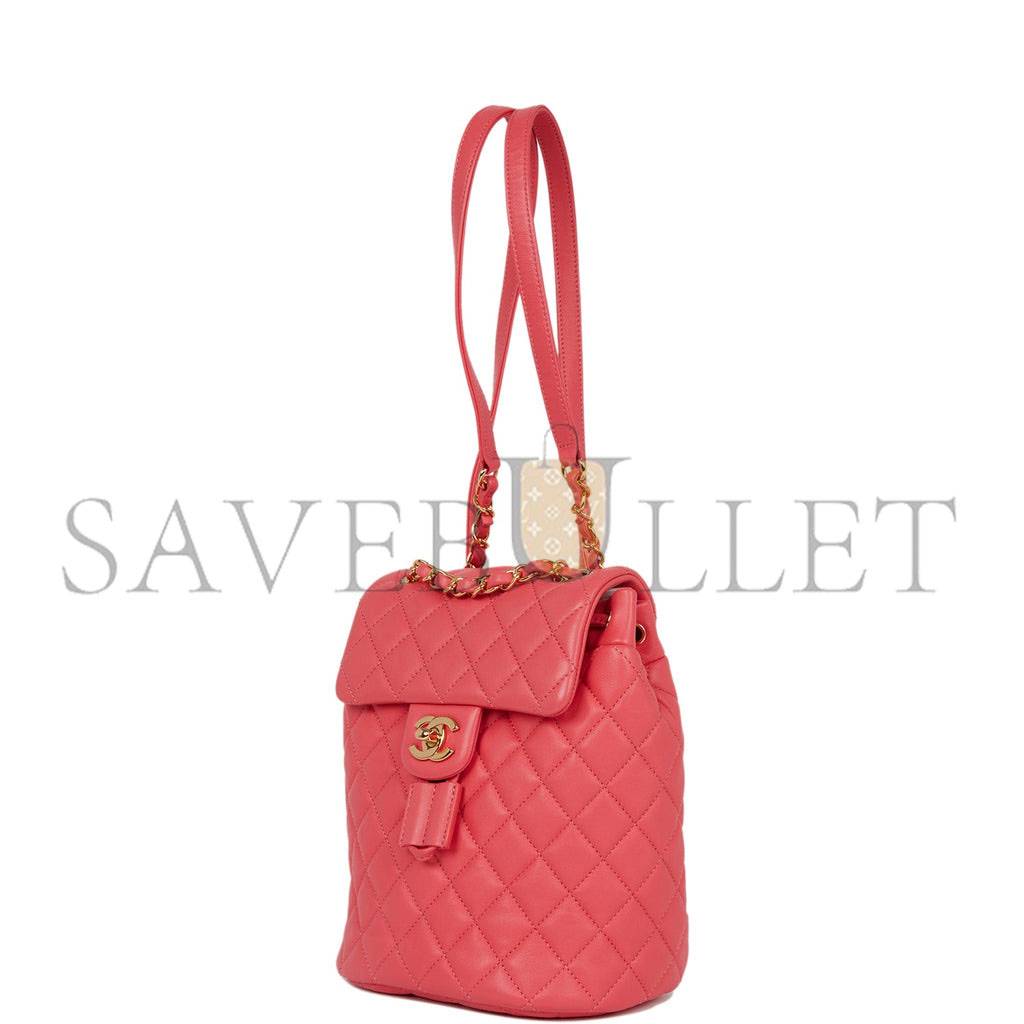 CHANEL MINI URBAN SPIRIT BACKPACK ROSE LAMBSKIN GOLD HARDWARE (22*17*8cm) CHANEL MINI URBAN SPIRIT BACKPACK ROSE LAMBSKIN GOLD HARDWARE (22*17*8cm)