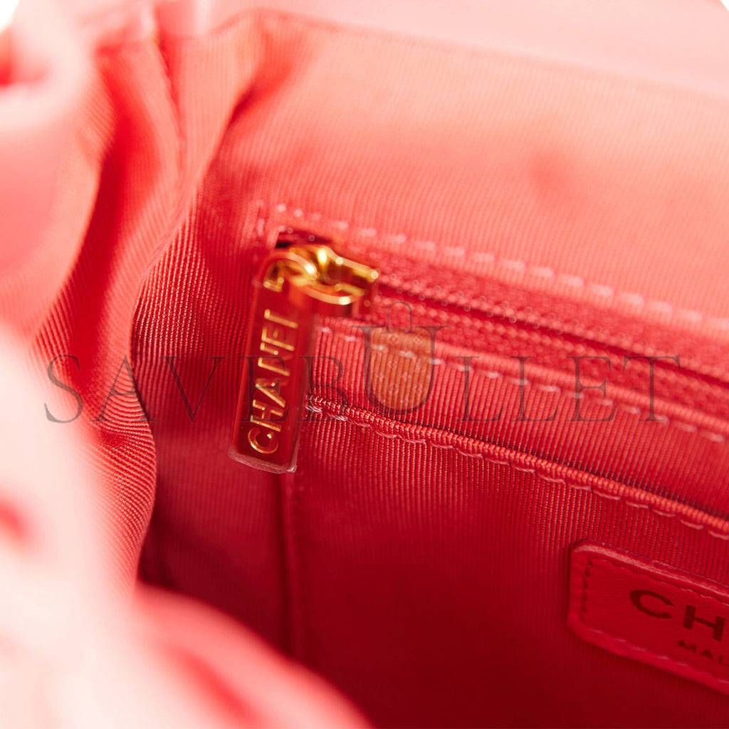 CHANEL MINI URBAN SPIRIT BACKPACK ROSE LAMBSKIN GOLD HARDWARE (22*17*8cm) CHANEL MINI URBAN SPIRIT BACKPACK ROSE LAMBSKIN GOLD HARDWARE (22*17*8cm)