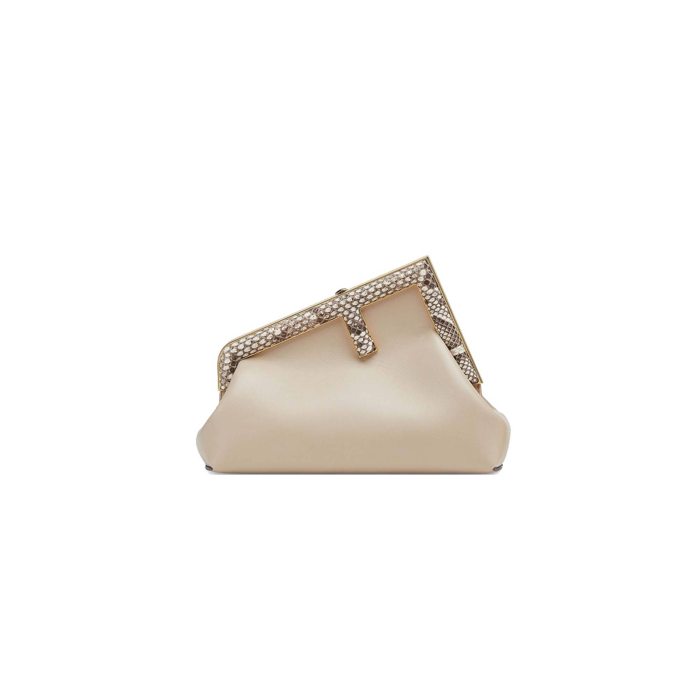 FENDI FIRST SMALL - PINK LEATHER AND PYTHON LEATHER BAG 8BP129AKKUF1HOP (26*18*9.5cm) FENDI FIRST SMALL - PINK LEATHER AND PYTHON LEATHER BAG 8BP129AKKUF1HOP (26*18*9.5cm)
