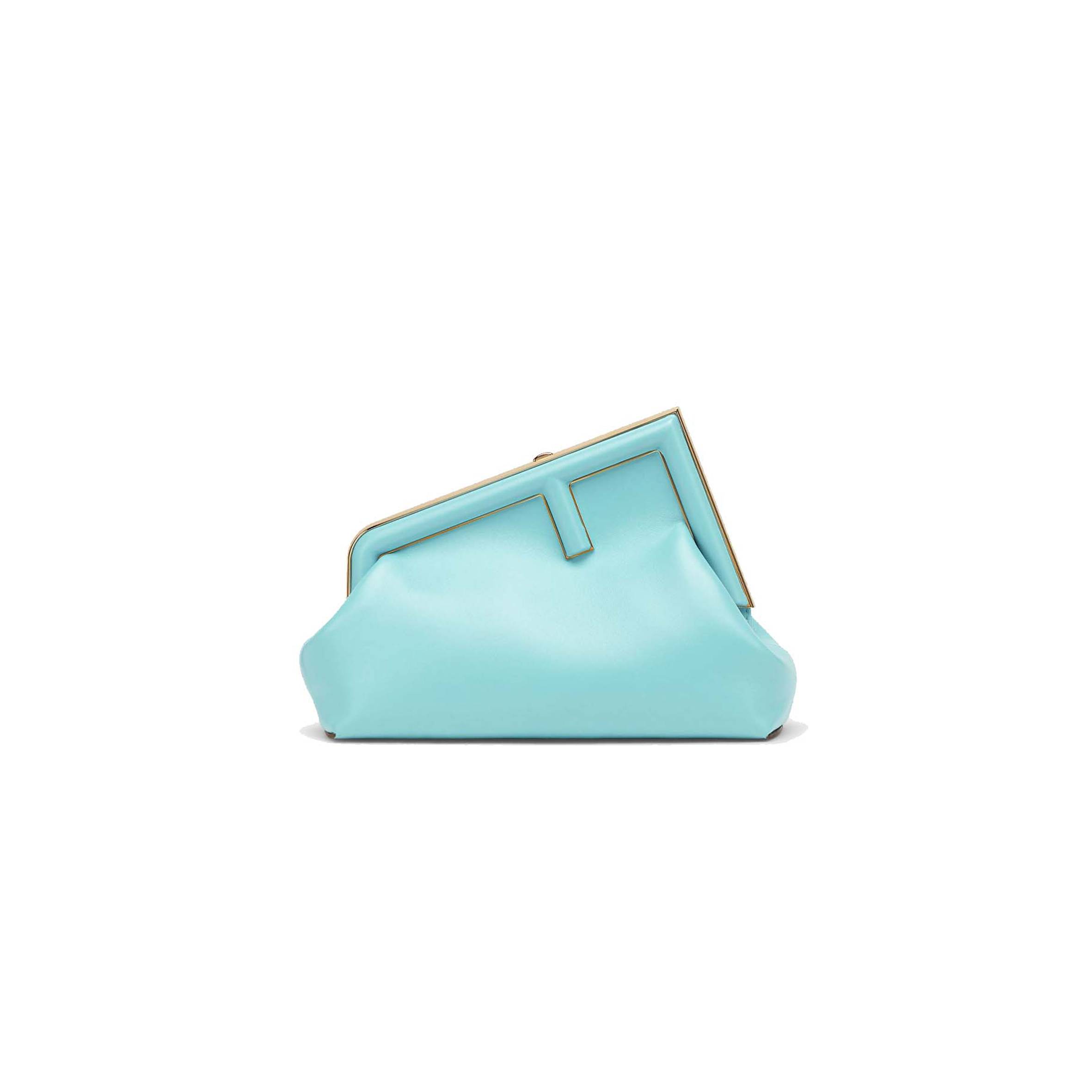 FENDI FIRST SMALL - TURQUOISE LEATHER BAG 8BP129ABVEF1JTX (26*18*9.5cm) FENDI FIRST SMALL - TURQUOISE LEATHER BAG 8BP129ABVEF1JTX (26*18*9.5cm)