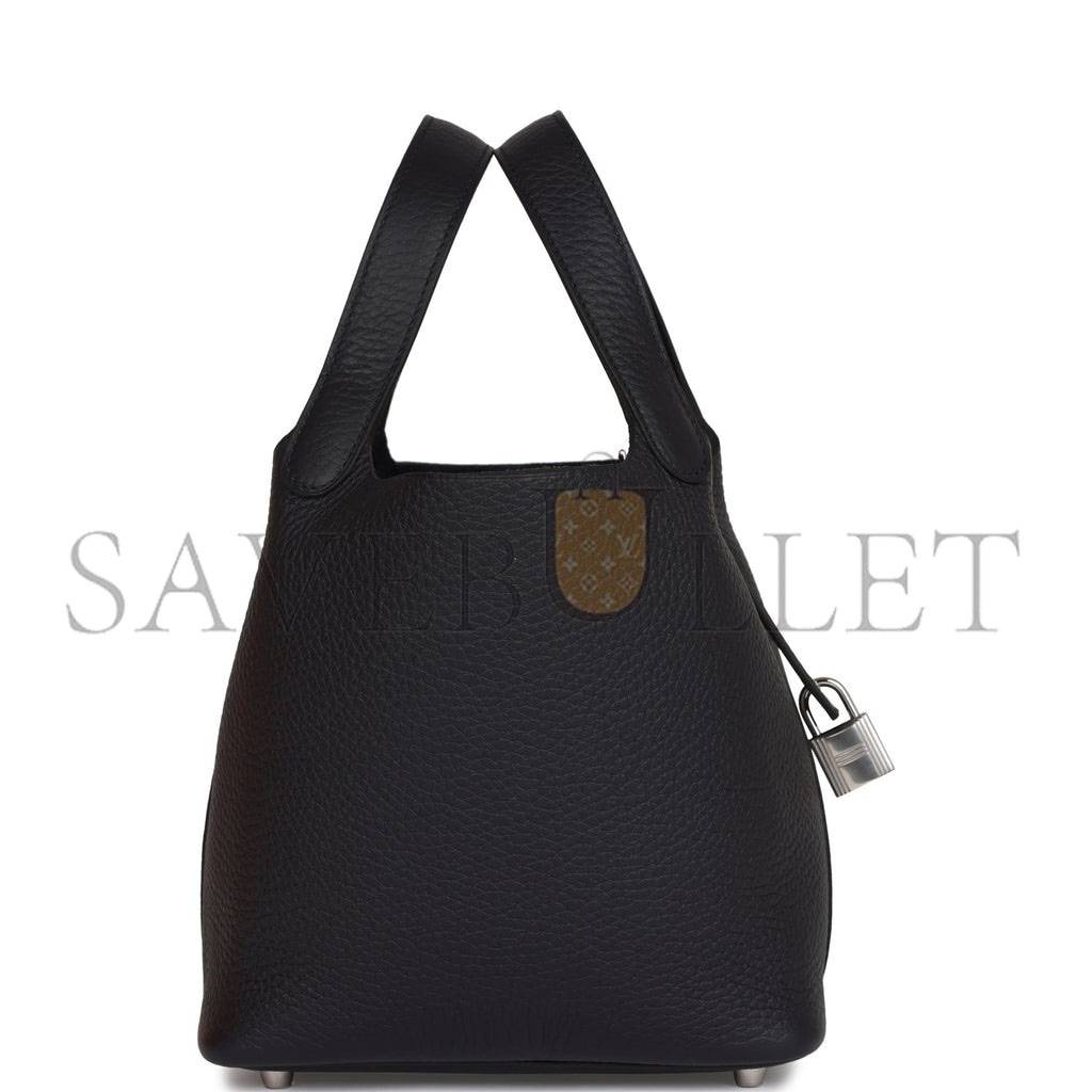 HERMES PICOTIN LOCK 18 CABAN CLEMENCE PALLADIUM HARDWARE (18*13*18cm) HERMES PICOTIN LOCK 18 CABAN CLEMENCE PALLADIUM HARDWARE (18*13*18cm)