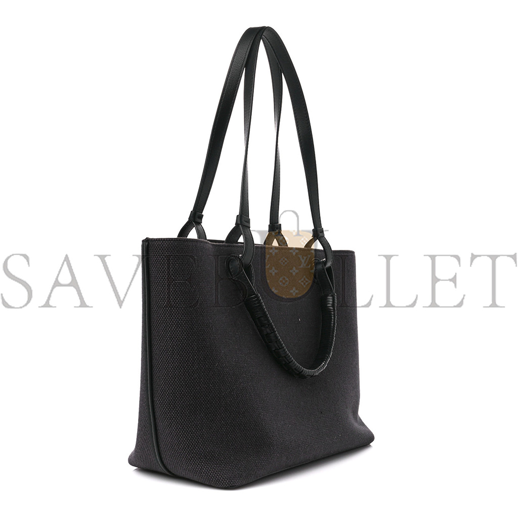 LOEWE CANVAS CALFSKIN MEDIUM ANAGRAM TOTE ANTHRACITE (32*30*17cm) LOEWE CANVAS CALFSKIN MEDIUM ANAGRAM TOTE ANTHRACITE (32*30*17cm)