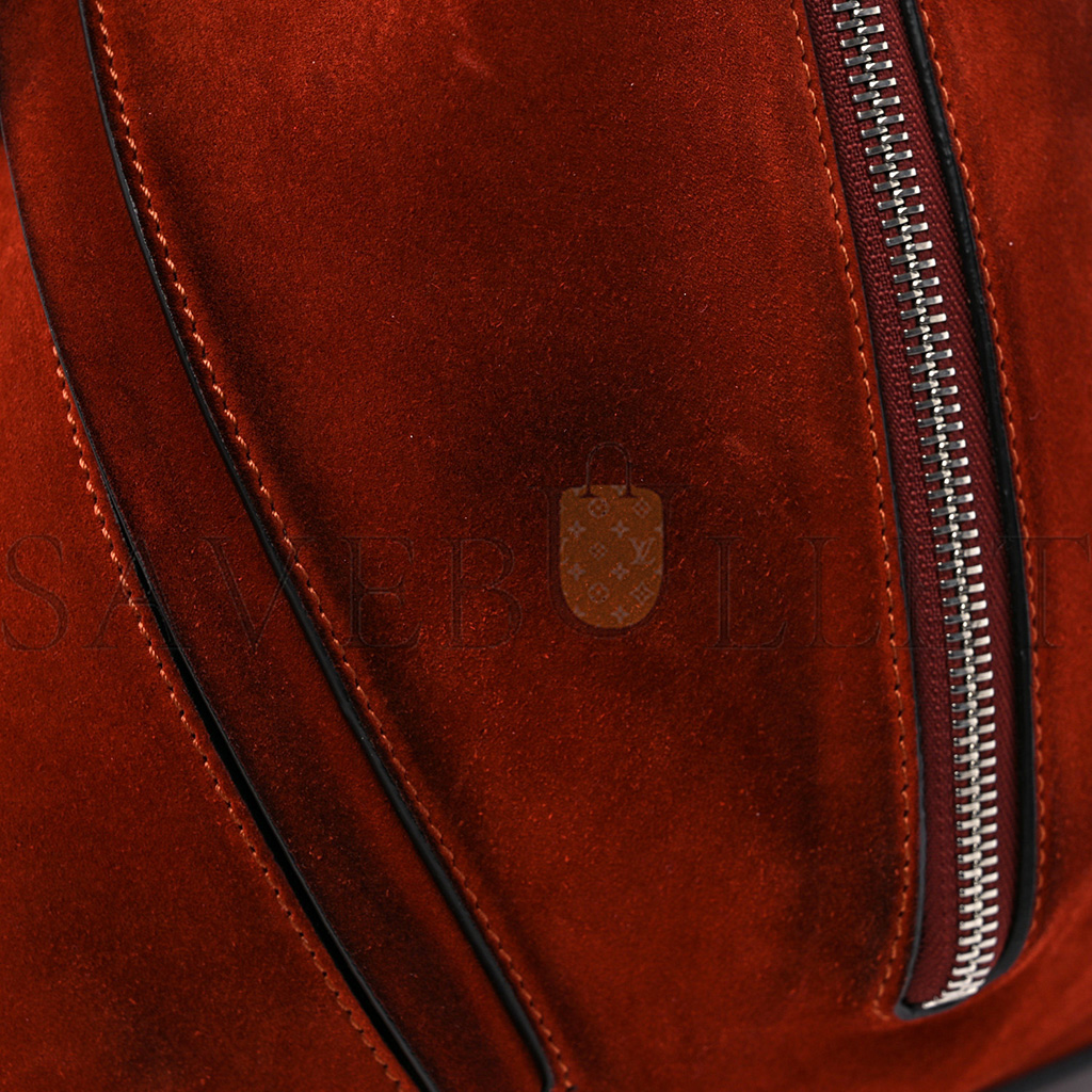 LOEWE CALFSKIN SUEDE HAMMOCK SHOULDER BAG RED (30*25*13.5cm) LOEWE CALFSKIN SUEDE HAMMOCK SHOULDER BAG RED (30*25*13.5cm)