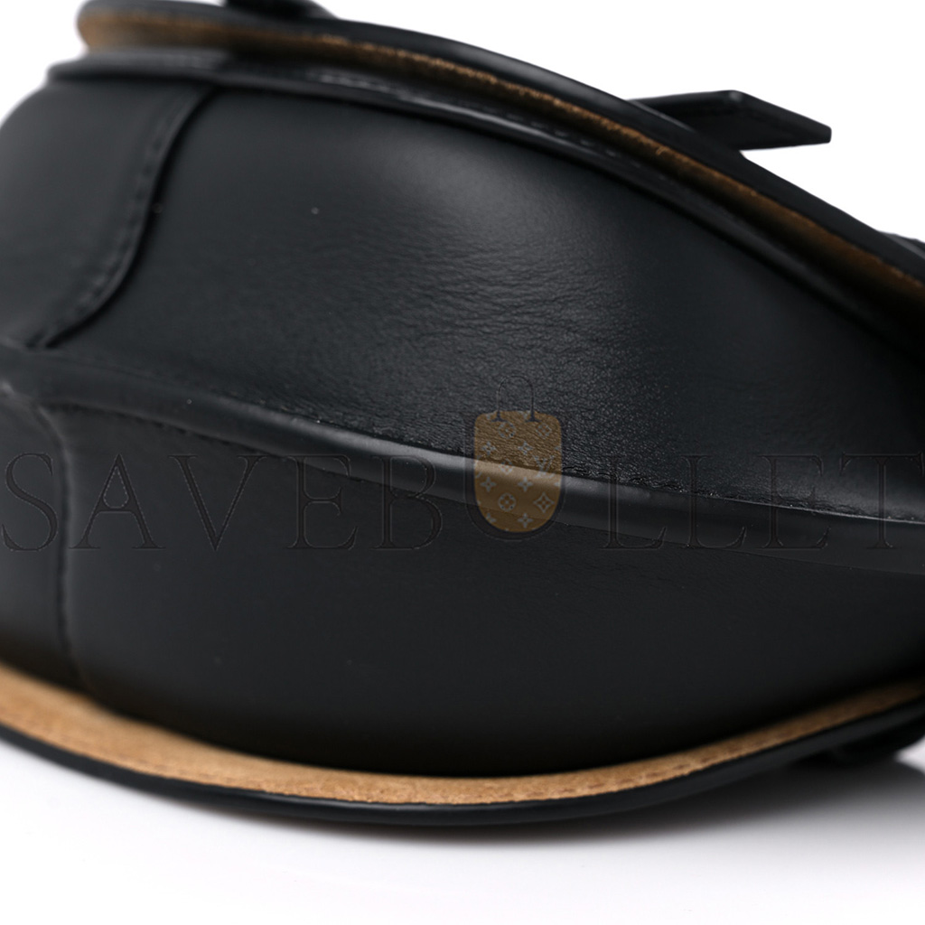 LOEWE CALFSKIN JACQUARD MINI GATE DUAL BAG BLACK (21*13*9cm) LOEWE CALFSKIN JACQUARD MINI GATE DUAL BAG BLACK (21*13*9cm)