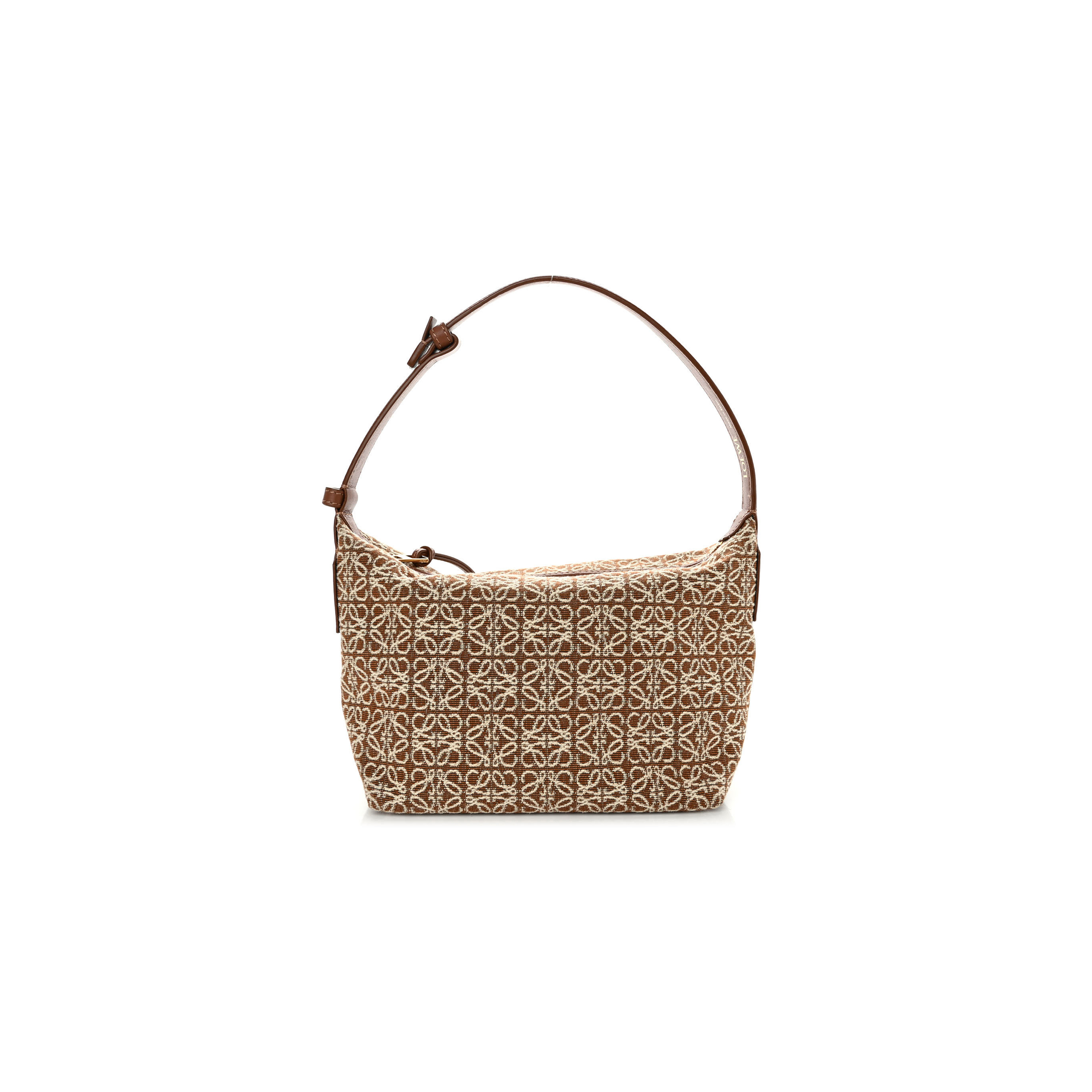 LOEWE JACQUARD ANAGRAM CALFSKIN SMALL CUBI BAG TAN PECAN (20*18*13cm) LOEWE JACQUARD ANAGRAM CALFSKIN SMALL CUBI BAG TAN PECAN (20*18*13cm)