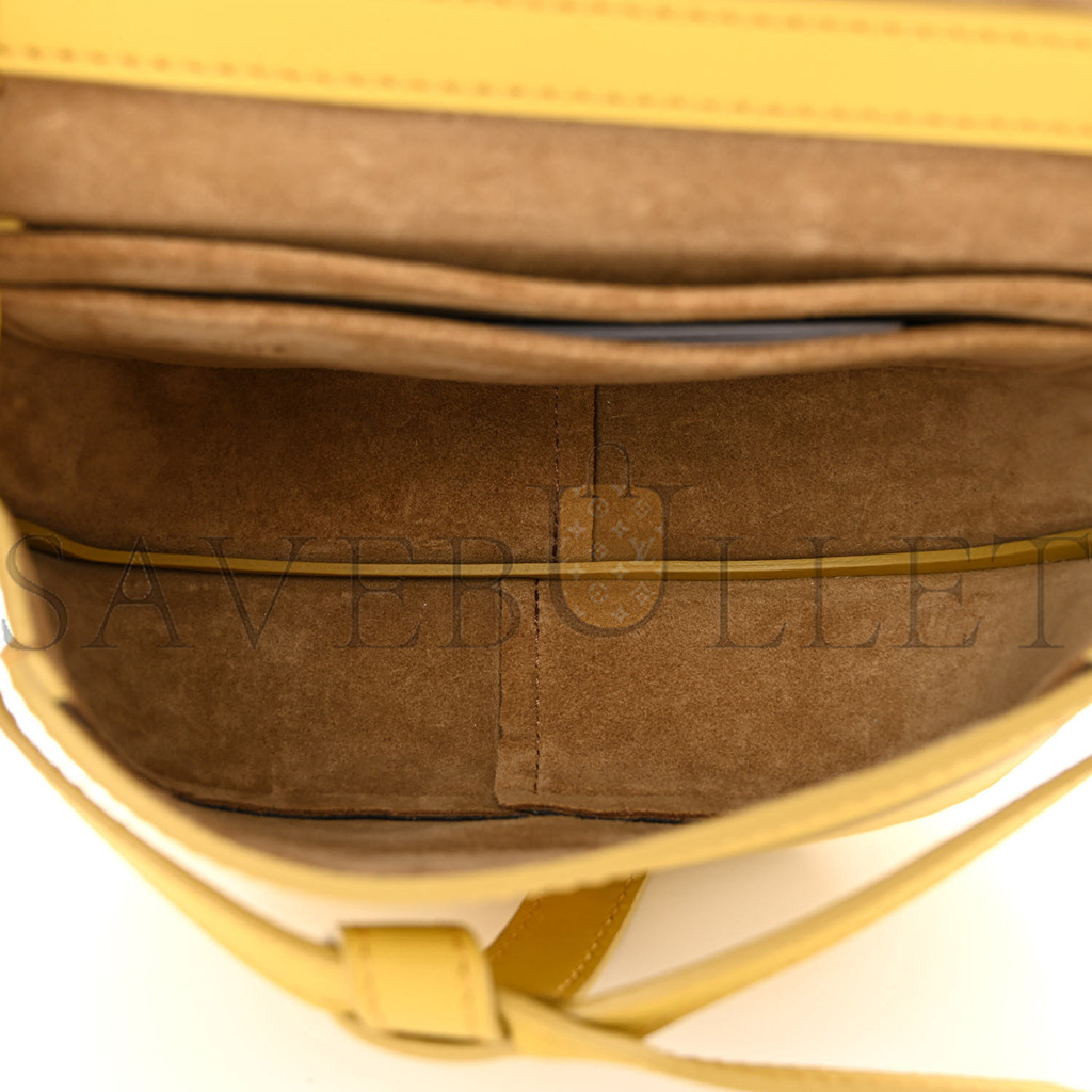 LOEWE CALFSKIN JACQUARD MINI GATE DUAL BAG DARK YELLOW (19*14*9cm) LOEWE CALFSKIN JACQUARD MINI GATE DUAL BAG DARK YELLOW (19*14*9cm)