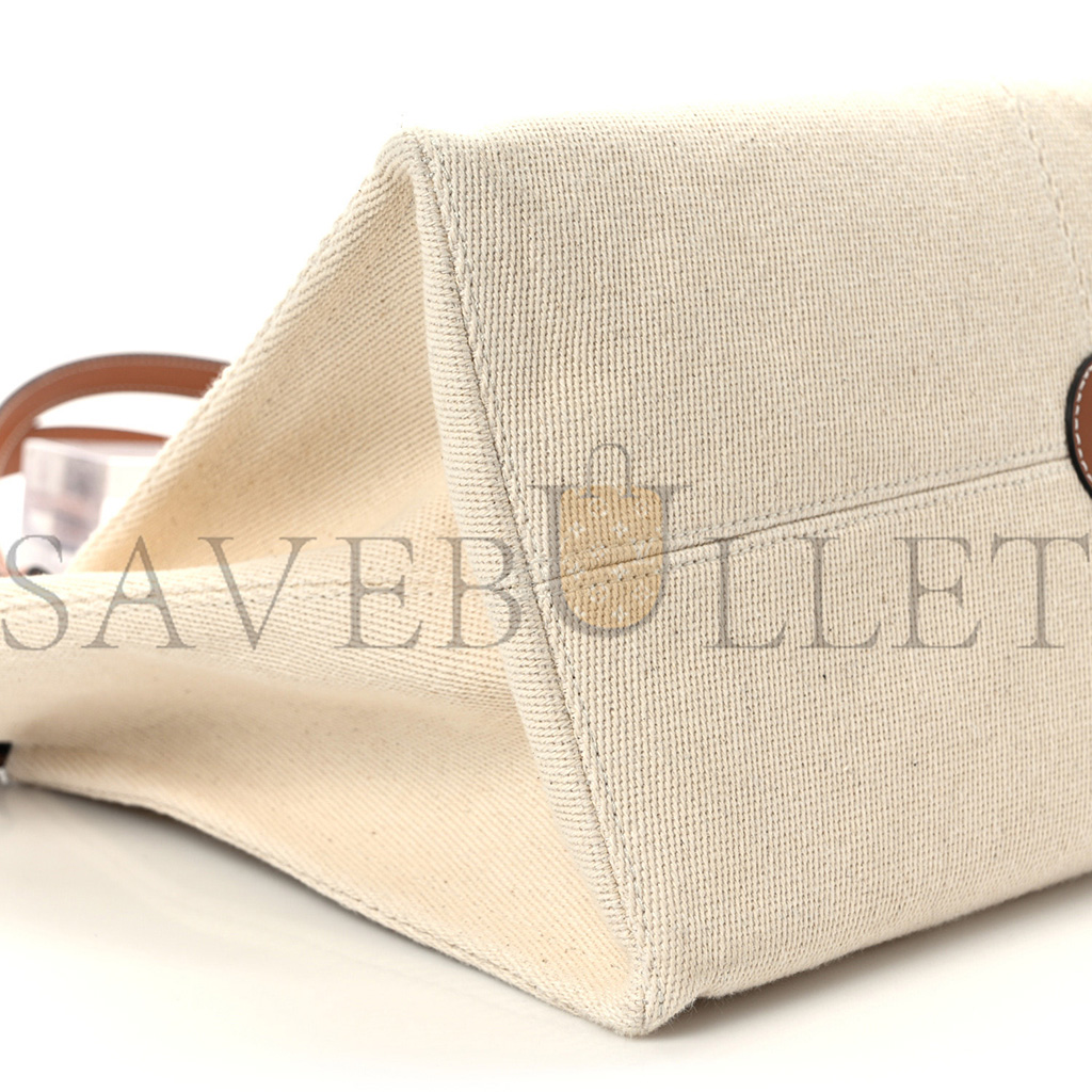 LOEWE CANVAS CALFSKIN SMALL CUSHION TOTE BEIGE (32*23*15cm) LOEWE CANVAS CALFSKIN SMALL CUSHION TOTE BEIGE (32*23*15cm)