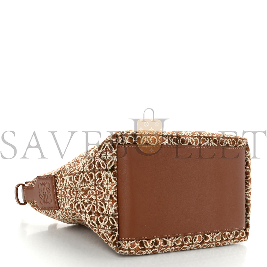 LOEWE JACQUARD ANAGRAM CALFSKIN SMALL CUBI BAG TAN PECAN (20*18*13cm) LOEWE JACQUARD ANAGRAM CALFSKIN SMALL CUBI BAG TAN PECAN (20*18*13cm)