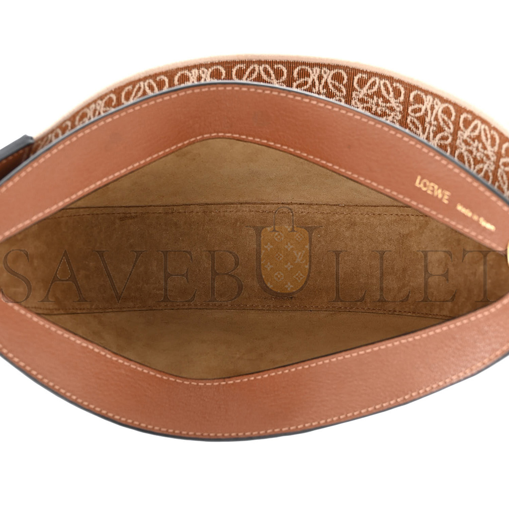 LOEWE SATIN CALFSKIN JACQUARD LUNA BAG PECAN (28*14*6cm) LOEWE SATIN CALFSKIN JACQUARD LUNA BAG PECAN (28*14*6cm)