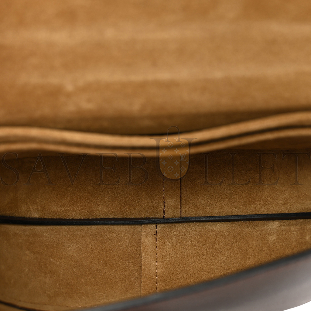 LOEWE CALFSKIN JACQUARD MINI GATE DUAL BAG CHOCOLATE (20*13*10cm) LOEWE CALFSKIN JACQUARD MINI GATE DUAL BAG CHOCOLATE (20*13*10cm)