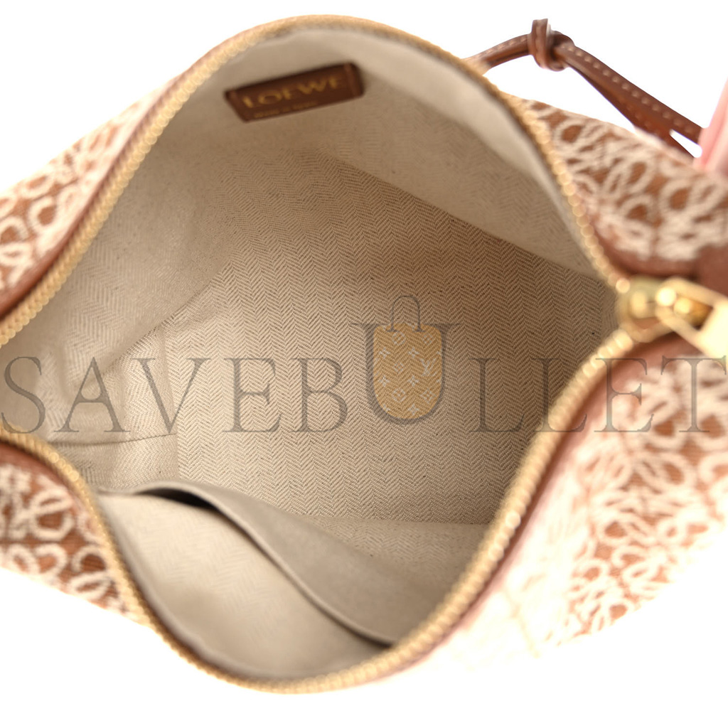 LOEWE JACQUARD ANAGRAM CALFSKIN SMALL CUBI BAG TAN PECAN (20*18*13cm) LOEWE JACQUARD ANAGRAM CALFSKIN SMALL CUBI BAG TAN PECAN (20*18*13cm)
