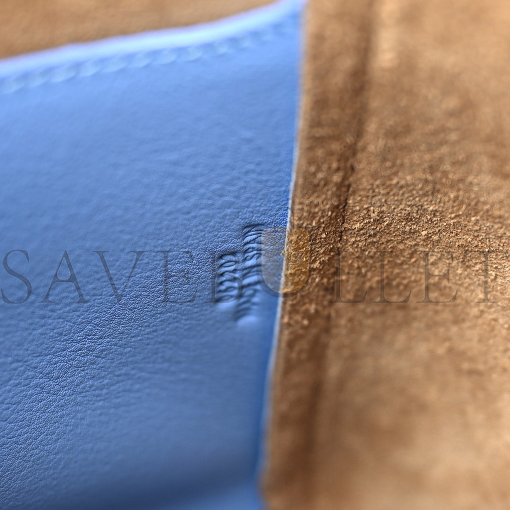 LOEWE CALFSKIN SMALL HAMMOCK NUGGET SHOULDER BAG CELESTINE BLUE (23*20*18cm) LOEWE CALFSKIN SMALL HAMMOCK NUGGET SHOULDER BAG CELESTINE BLUE (23*20*18cm)