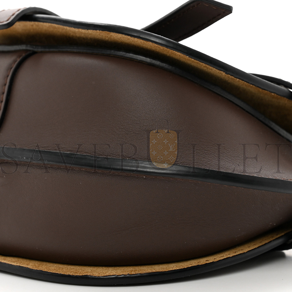 LOEWE CALFSKIN JACQUARD MINI GATE DUAL BAG CHOCOLATE (20*13*10cm) LOEWE CALFSKIN JACQUARD MINI GATE DUAL BAG CHOCOLATE (20*13*10cm)