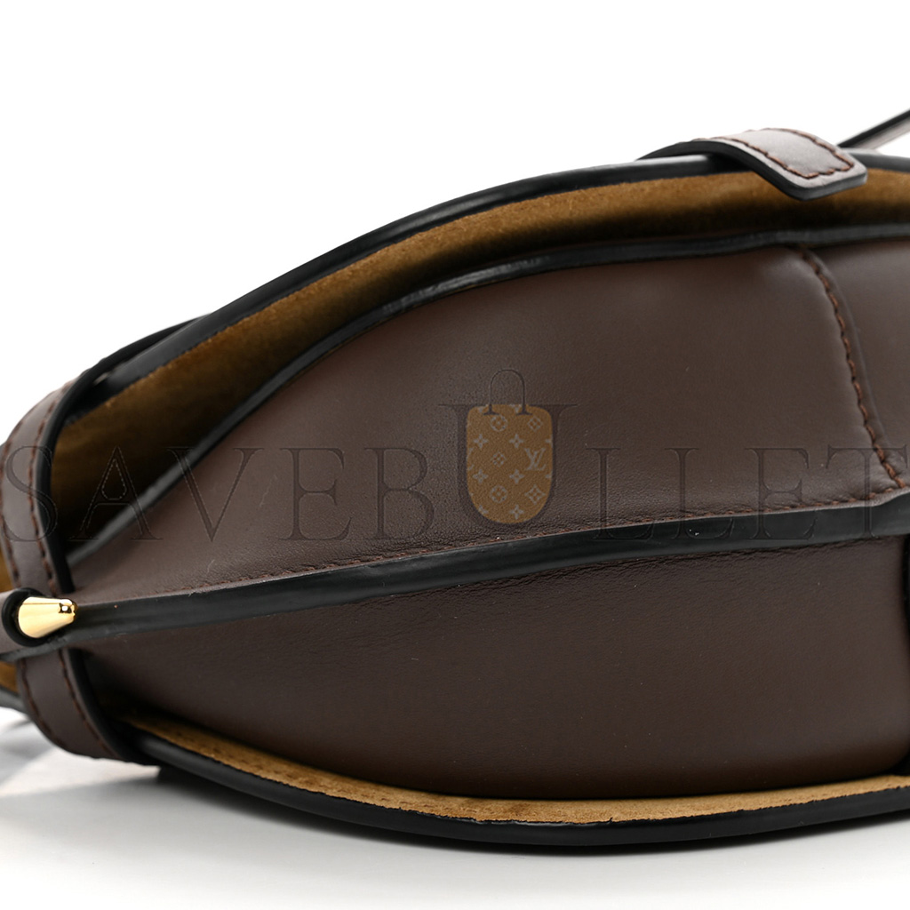 LOEWE CALFSKIN JACQUARD MINI GATE DUAL BAG CHOCOLATE (20*13*10cm) LOEWE CALFSKIN JACQUARD MINI GATE DUAL BAG CHOCOLATE (20*13*10cm)