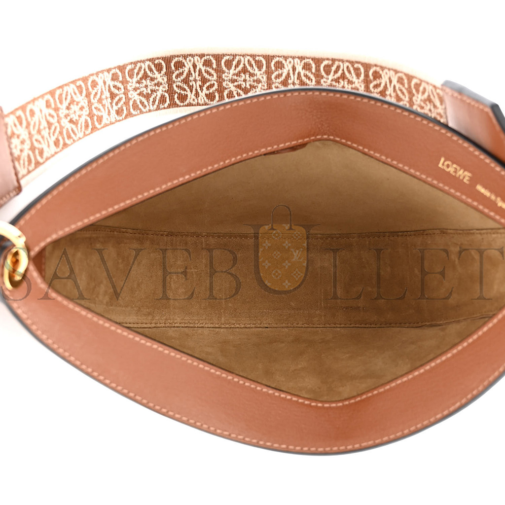 LOEWE SATIN CALFSKIN JACQUARD LUNA BAG PECAN (28*22*6cm) LOEWE SATIN CALFSKIN JACQUARD LUNA BAG PECAN (28*22*6cm)