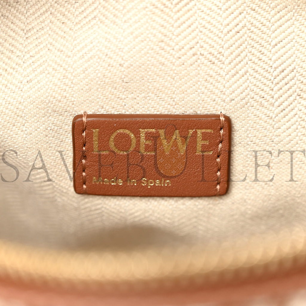 LOEWE JACQUARD ANAGRAM CALFSKIN SMALL CUBI BAG TAN PECAN (20*18*13cm) LOEWE JACQUARD ANAGRAM CALFSKIN SMALL CUBI BAG TAN PECAN (20*18*13cm)