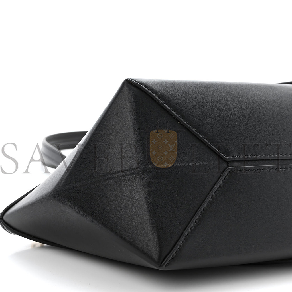 LOEWE SHINY CALFSKIN MINI CROPPED PUZZLE FOLD TOTE BLACK (28*13*13cm) LOEWE SHINY CALFSKIN MINI CROPPED PUZZLE FOLD TOTE BLACK (28*13*13cm)