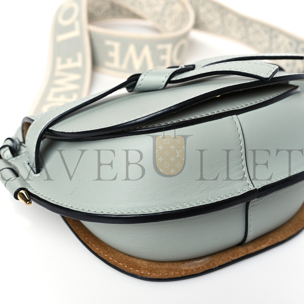 LOEWE CALFSKIN MINI GATE DUAL BAG ASH GREY (24*18*11cm) LOEWE CALFSKIN MINI GATE DUAL BAG ASH GREY (24*18*11cm)