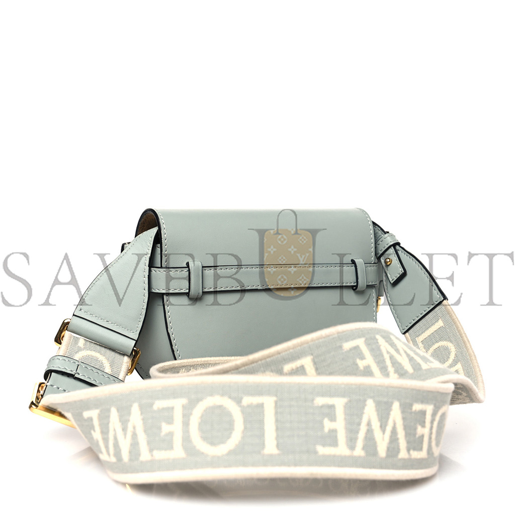 LOEWE CALFSKIN MINI GATE DUAL BAG ASH GREY (24*18*11cm) LOEWE CALFSKIN MINI GATE DUAL BAG ASH GREY (24*18*11cm)