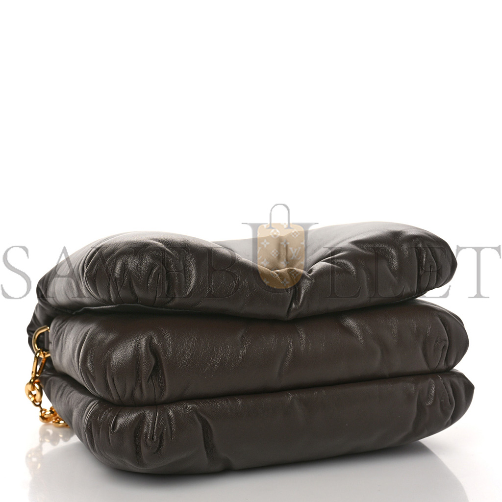 LOEWE LAMBSKIN GOYA PUFFER BAG DARK CHOCOLATE (23*17*8cm) LOEWE LAMBSKIN GOYA PUFFER BAG DARK CHOCOLATE (23*17*8cm)