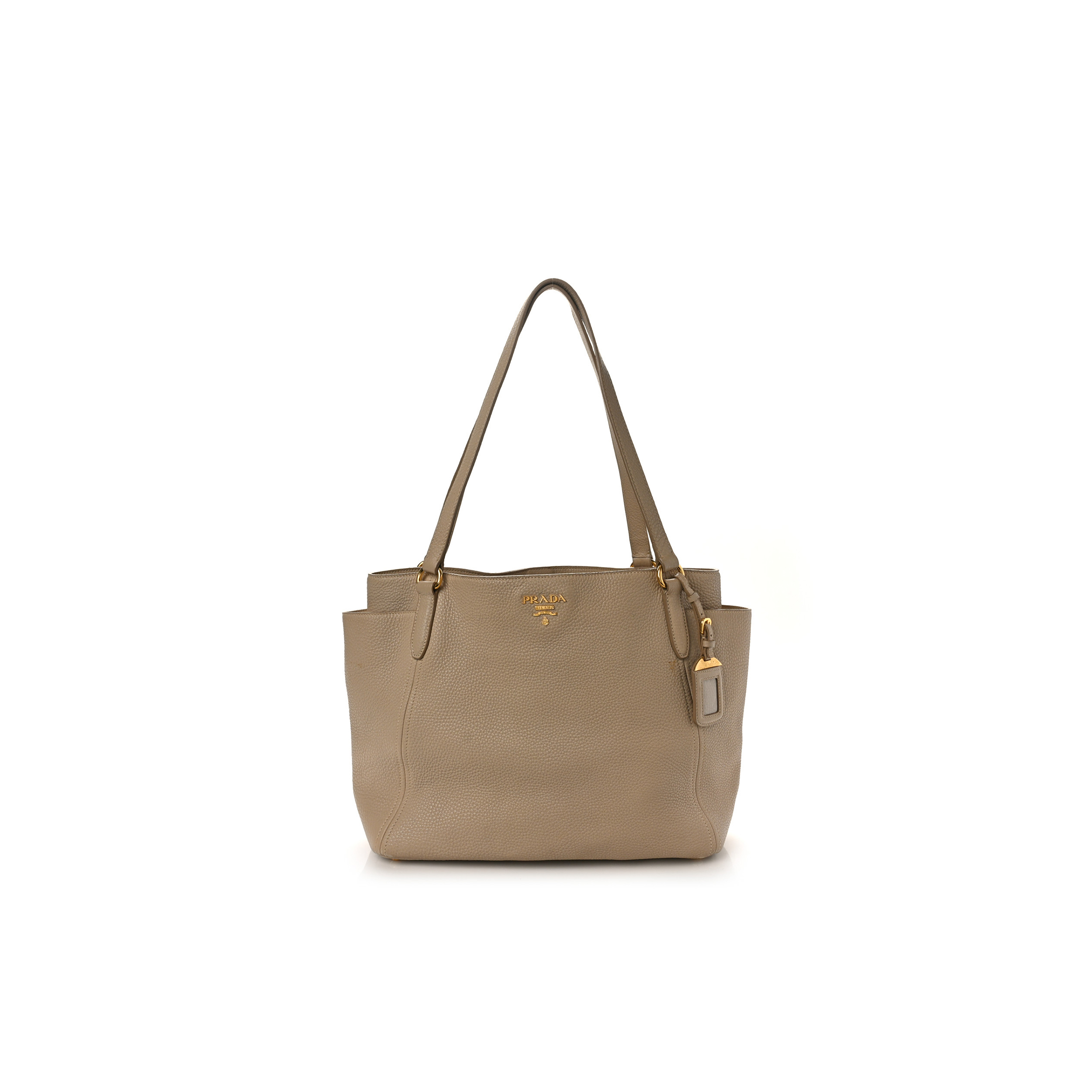 PRADA VITELLO DAINO SHOULDER BAG SABBIA (34*29*14cm) PRADA VITELLO DAINO SHOULDER BAG SABBIA (34*29*14cm)