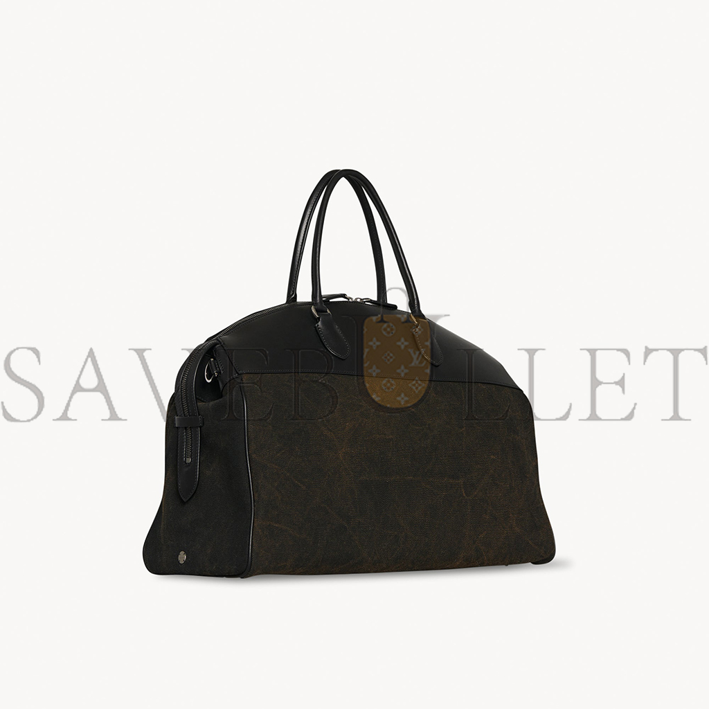 THE ROW GEORGE DUFFLE IN LEATHER AND DENIM BLACKBLACK W1630L52W763BBLCS (43*30*18cm) THE ROW GEORGE DUFFLE IN LEATHER AND DENIM BLACKBLACK W1630L52W763BBLCS (43*30*18cm)