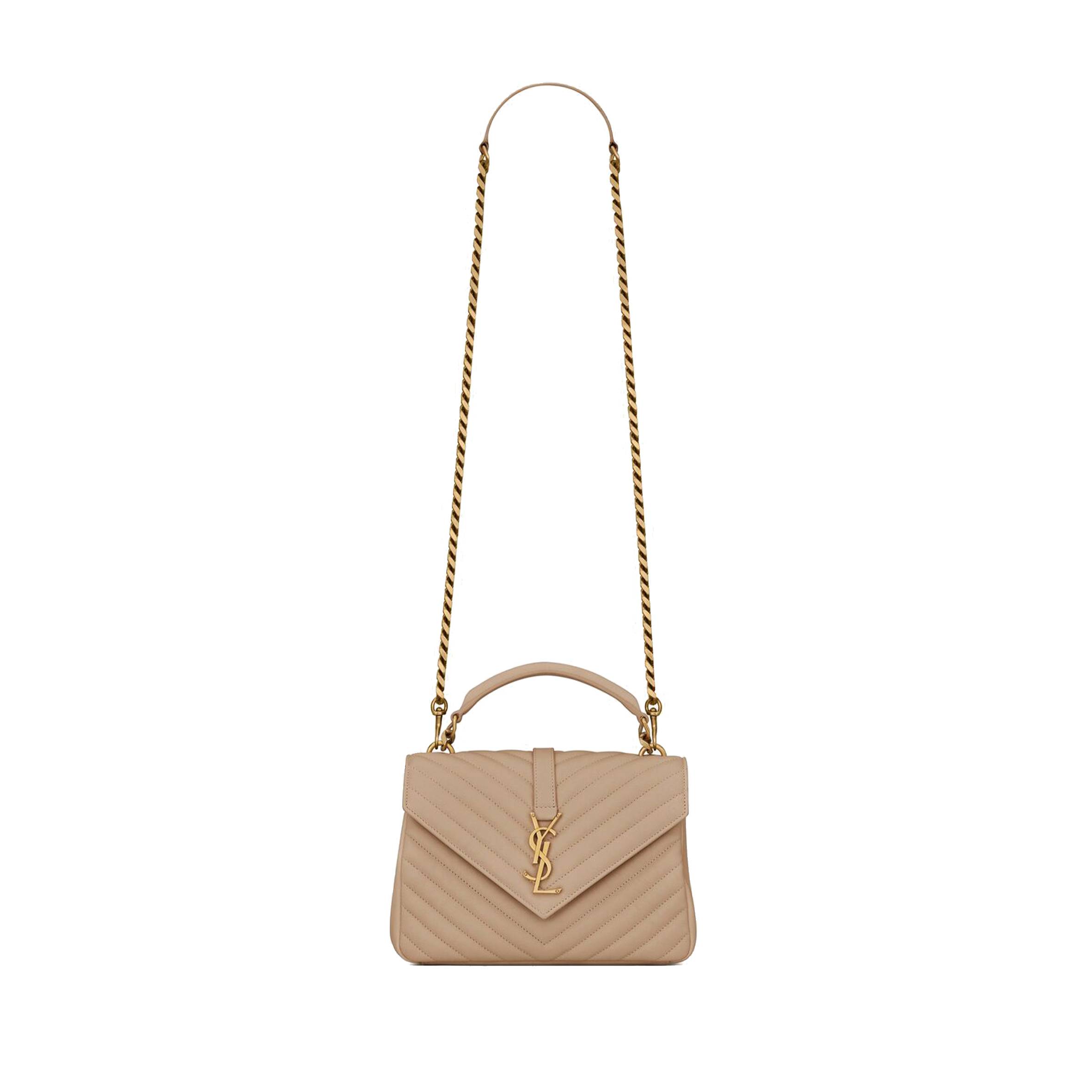 YSL COLL&EGRAVE GE MEDIUM CHAIN BAG IN QUILTED LEATHER 600279BRM072721 (24*17*6.5cm) YSL COLL&EGRAVE GE MEDIUM CHAIN BAG IN QUILTED LEATHER 600279BRM072721 (24*17*6.5cm)
