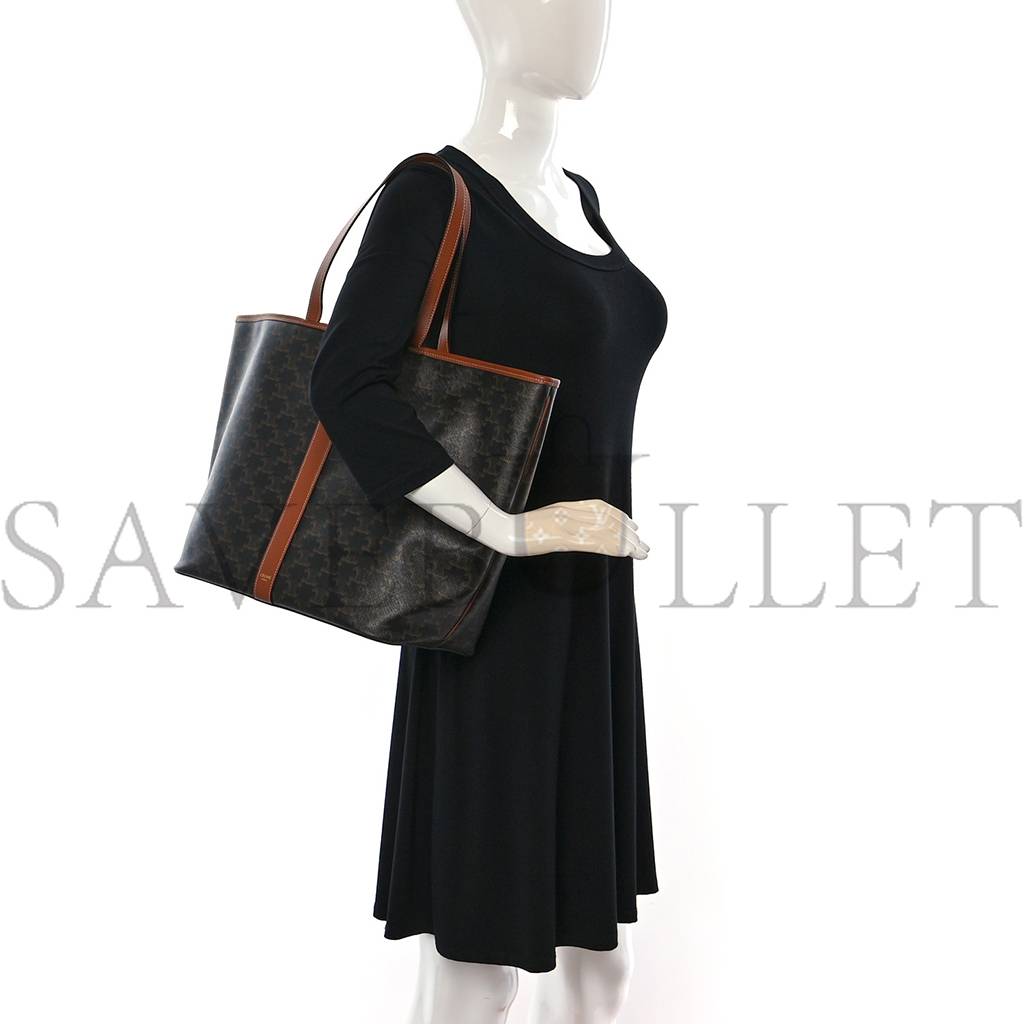 CELINE TRIOMPHE CANVAS MEDIUM CABAS BAG TAN (31*30*18cm) CELINE TRIOMPHE CANVAS MEDIUM CABAS BAG TAN (31*30*18cm)