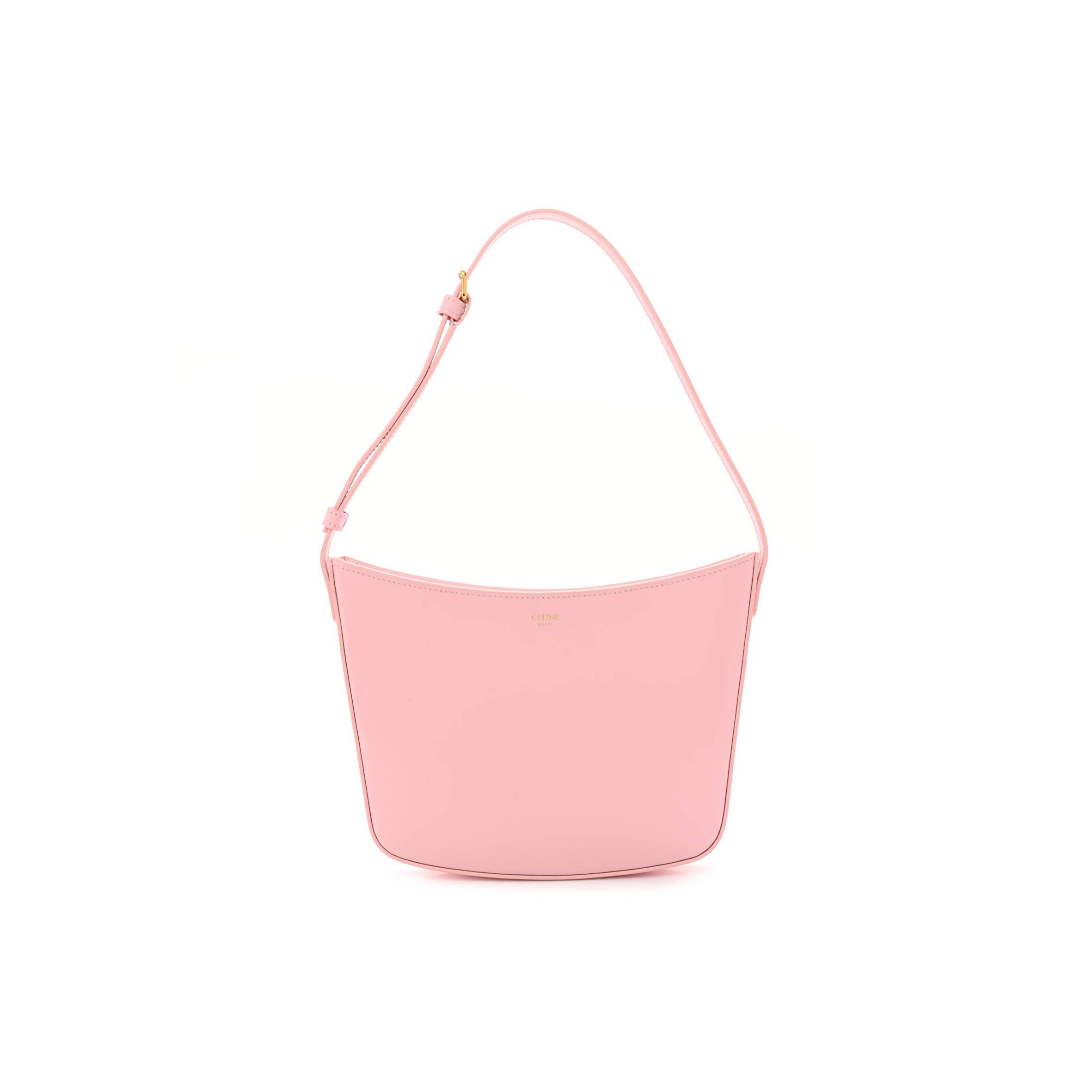 CELINE SHINY CALFSKIN MEDIUM CROQUE BAG PINK (20*16*3cm) CELINE SHINY CALFSKIN MEDIUM CROQUE BAG PINK (20*16*3cm)