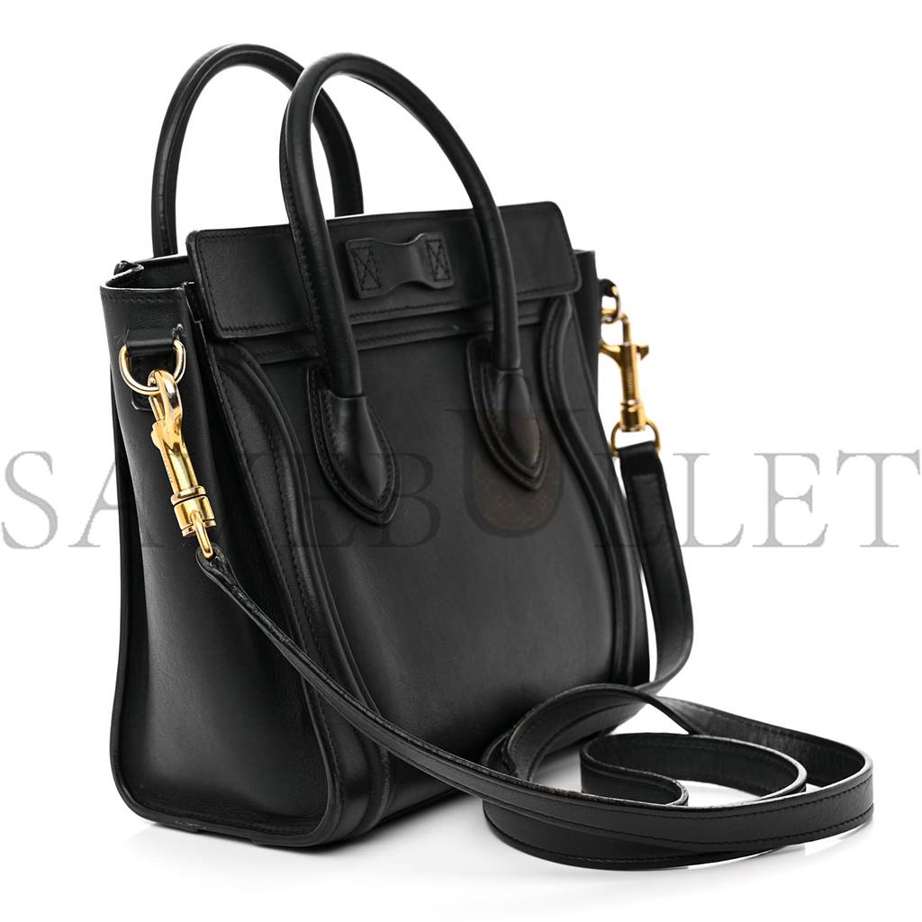 CELINE SMOOTH CALFSKIN NANO LUGGAGE BLACK (20*20*10cm) CELINE SMOOTH CALFSKIN NANO LUGGAGE BLACK (20*20*10cm)
