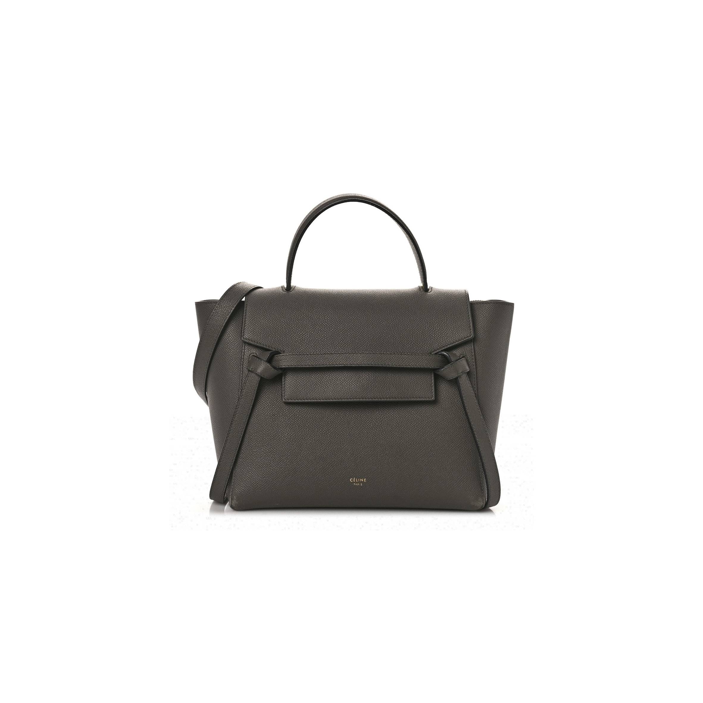 CELINE GRAINED CALFSKIN MICRO BELT BAG GREY (24*21*14cm) CELINE GRAINED CALFSKIN MICRO BELT BAG GREY (24*21*14cm)