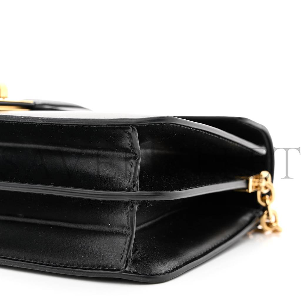 CELINE SATINATED CALFSKIN 16 CHAIN BAG BLACK (23*14*7cm) CELINE SATINATED CALFSKIN 16 CHAIN BAG BLACK (23*14*7cm)