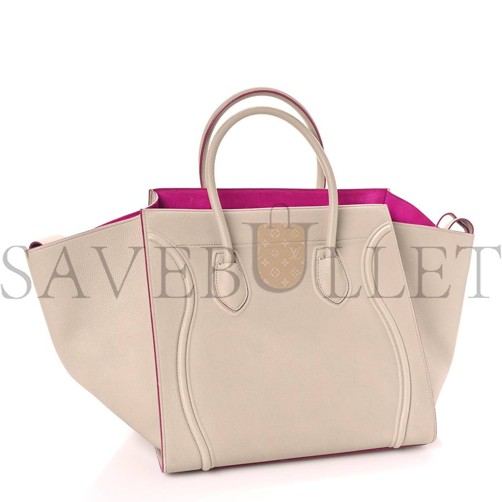 CELINE BABY GRAINED CALFSKIN MEDIUM PHANTOM LUGGAGE BEIGE (30*28*25cm) CELINE BABY GRAINED CALFSKIN MEDIUM PHANTOM LUGGAGE BEIGE (30*28*25cm)