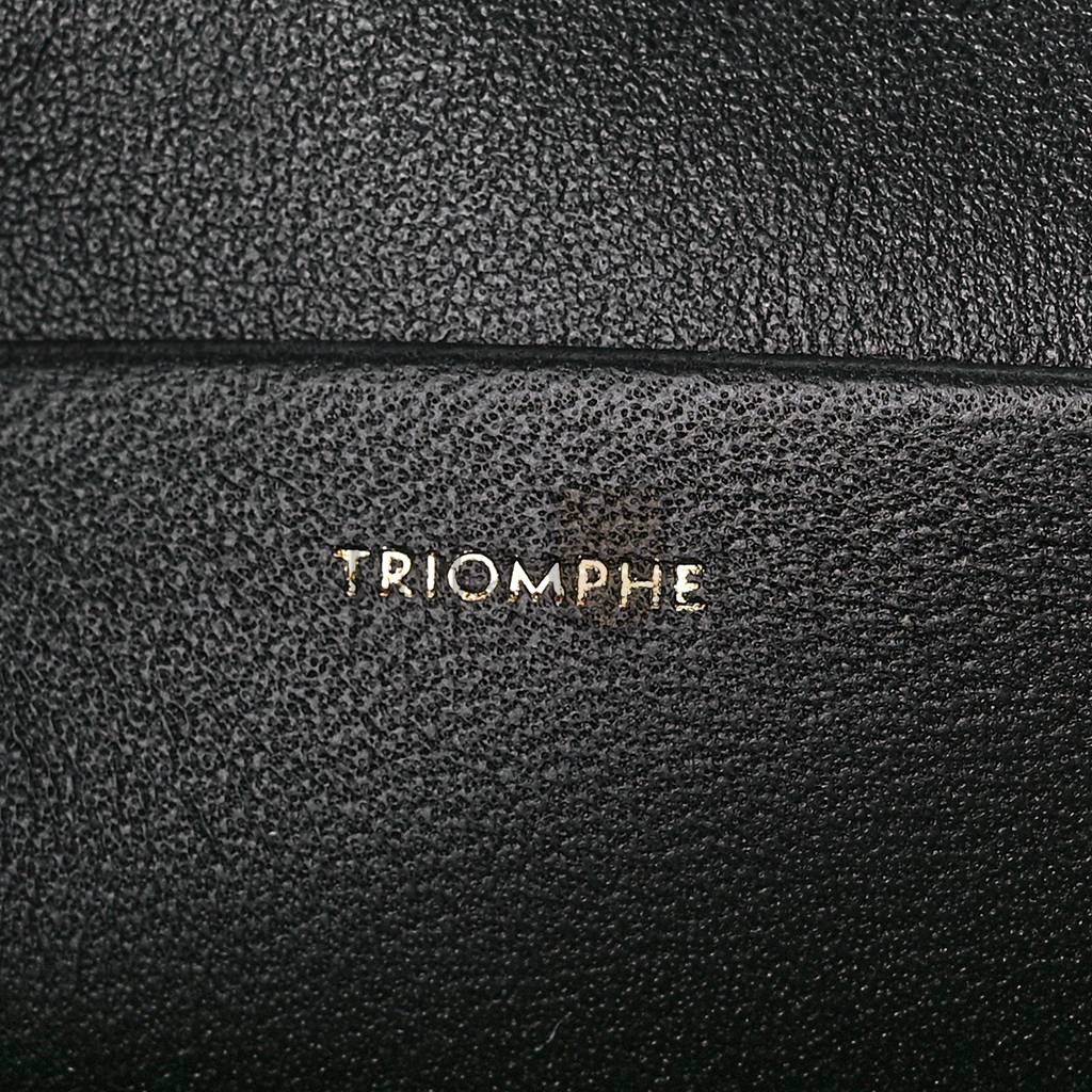CELINE SHINY CALFSKIN CUIR TRIOMPHE CHAIN SHOULDER BAG BLACK (20*11*4cm) CELINE SHINY CALFSKIN CUIR TRIOMPHE CHAIN SHOULDER BAG BLACK (20*11*4cm)