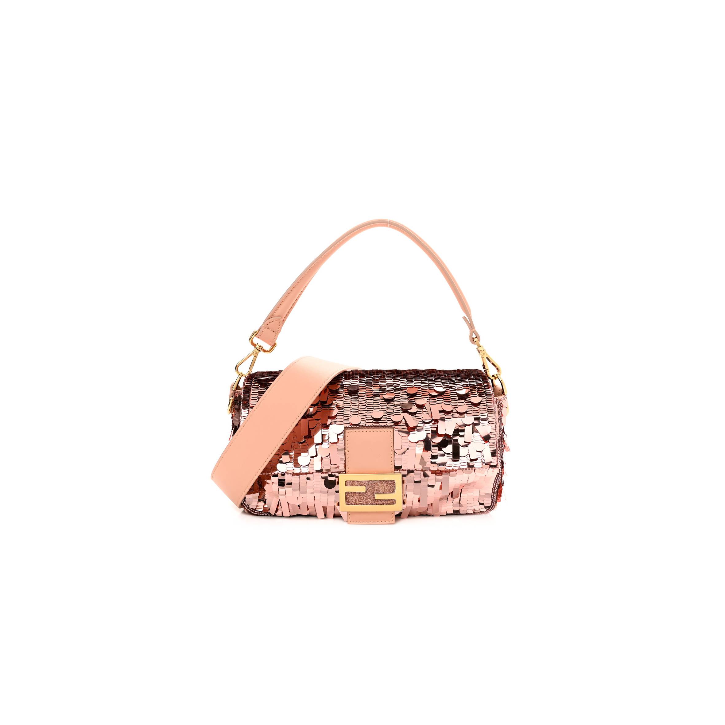 FENDI SEQUIN PAILLETTES VITELLO GRACE SEX AND THE CITY BAGUETTE BABY PINK (27*15*6cm) FENDI SEQUIN PAILLETTES VITELLO GRACE SEX AND THE CITY BAGUETTE BABY PINK (27*15*6cm)