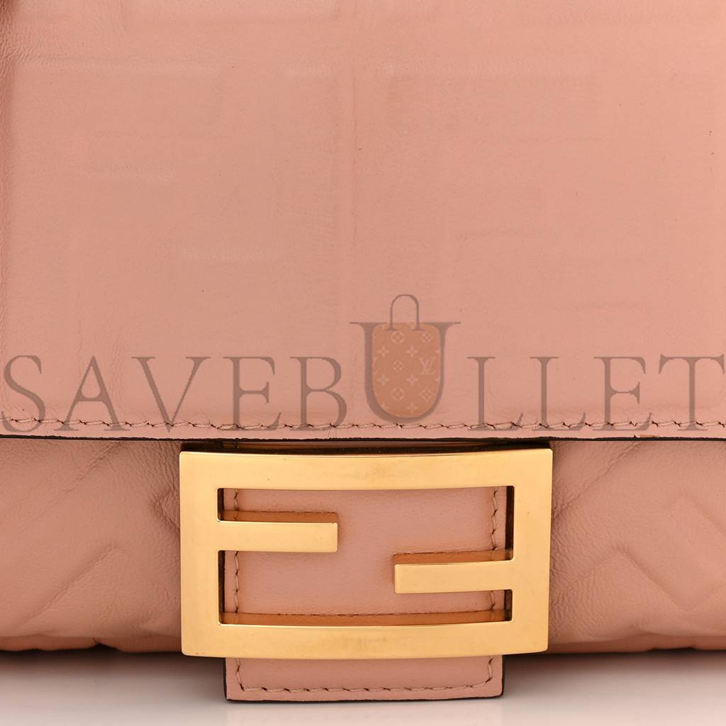 FENDI NAPPA FF 1974 EMBOSSED BAGUETTE ROSA BOURBON (27*15*6cm) FENDI NAPPA FF 1974 EMBOSSED BAGUETTE ROSA BOURBON (27*15*6cm)